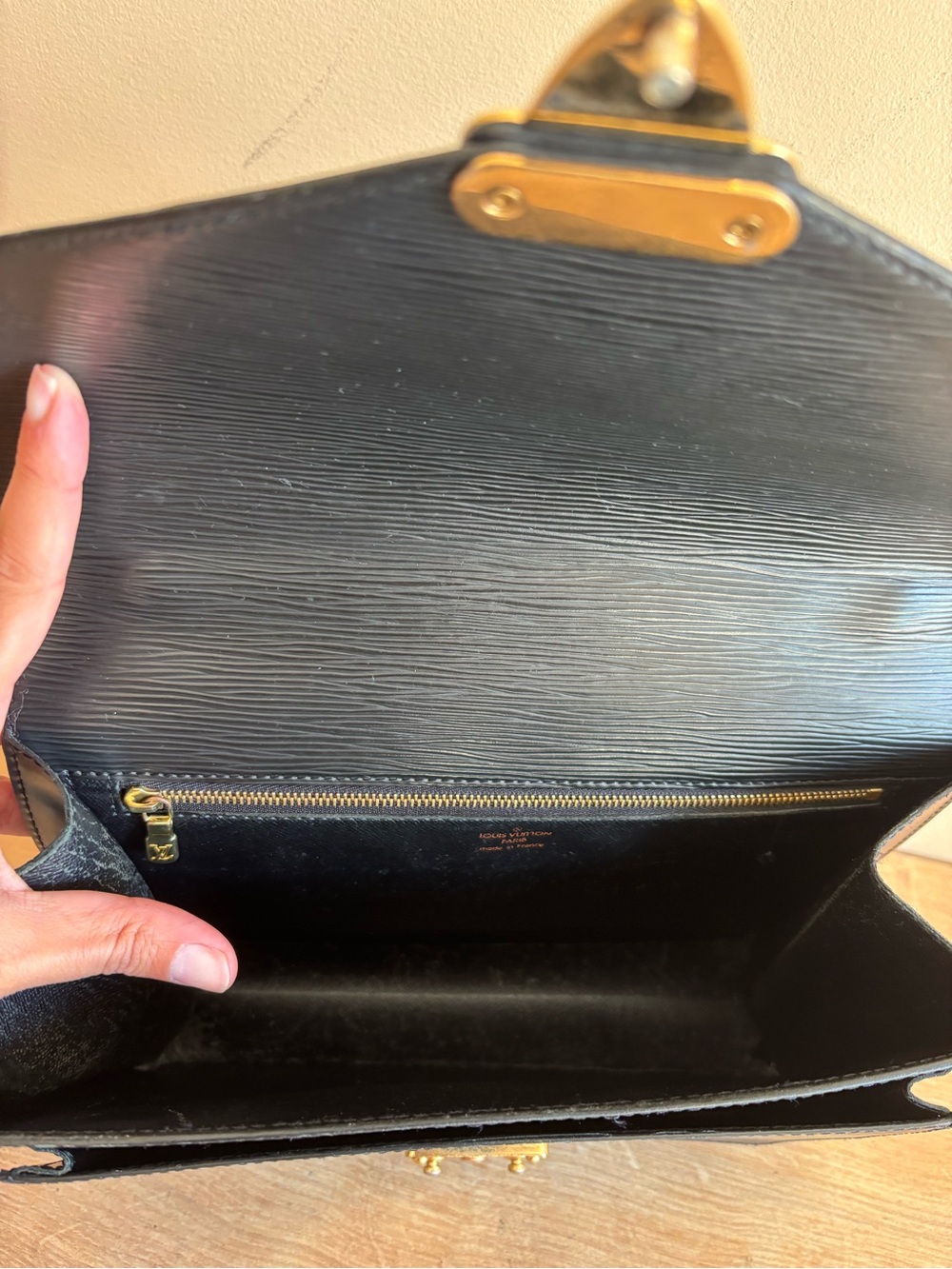 Authentic Louis Vuitton black leather Marceau tote - Picture 7 of 10
